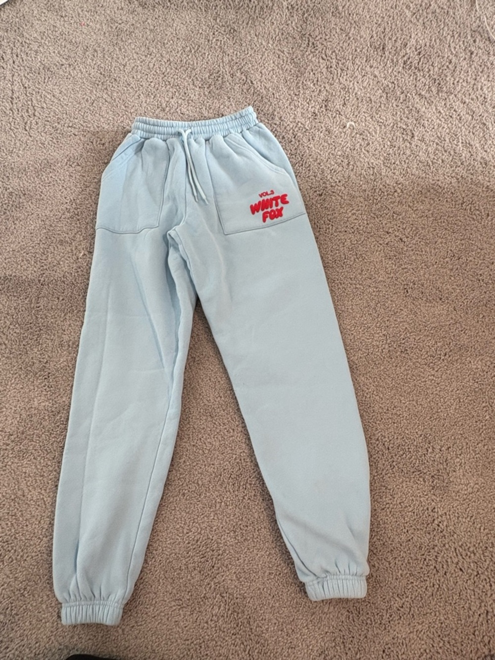 White fox sweatpants